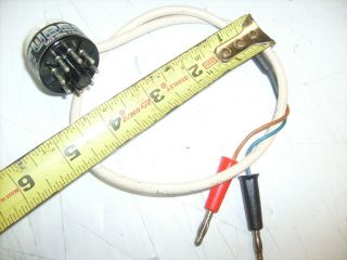 Rare Vintage Eurotubes Vacuum Tube Bias Test Socket Adapter w/ Banana plugs 7