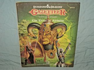 D&d 1st Ed Gazetteer - Gaz5 The Elves Of Alfheim (very Rare With Poster Map)