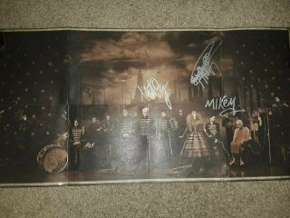 My Chemical Romance Autographed Booklet Poster Gerard Way Frank Iero Rare