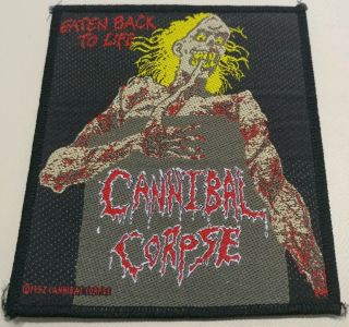 Cannibal Corpse Patch 1992 Rare Morbid Angel Death Carcass