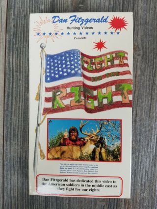 Dan Fitzgerald Fight For The Right Whitetail Deer Hunting Video Vhs Rare