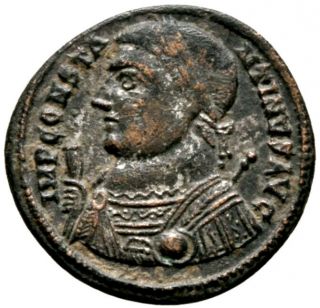 Constantine (317 Ad) Rare Follis.  Jupiter Alexandria Ca 2556