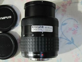 Olympus Zuiko Digital 14 - 45mm F/3.  5 - 5.  6 Ez Lens With Hood And Front & Rare Caps