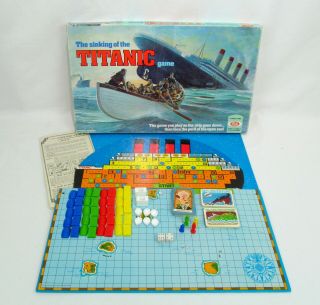 The Sinking Of The Titanic Board Game 1976 Ideal Toy Corp 100 Complete Rare