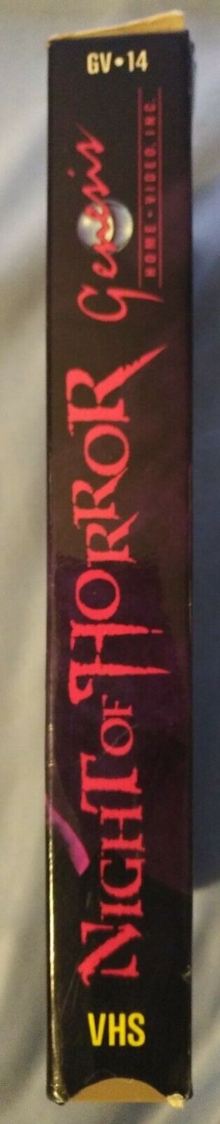 Night of Horror - VHS 1981,  RARE Genesis Home Video label,  horror 3