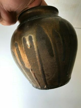 RARE Martha Naranjo Pottery Vase Signed - With attached Lady ' s Face Unusual 5