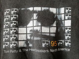 Authentic Vintage Tom Petty T Shirt 1995 Tour Concert 90s Black Size Xl Rare