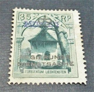 Nystamps Liechtenstein Stamp O5 Ng Rare " Muster " Ovpt