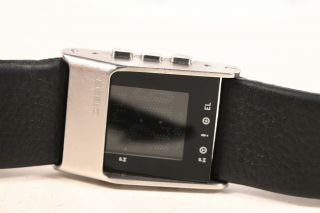 Rare Mens Diesel Dz - 9005 Digital Led Stainless Steel Wrist Watch