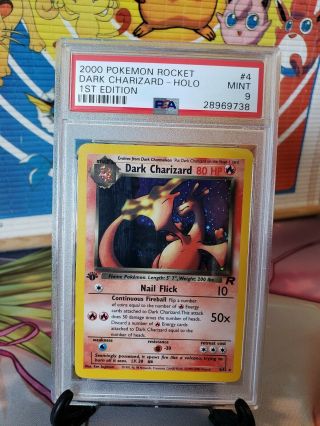 Pokemon Team Rocket 1st Edition Dark Charizard 4/82 Holo Rare Psa 9