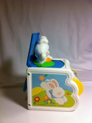 Rare Vintage 1989 Fisher Price Pop Up Bunny Rabbit Jack in the Box Toy 2