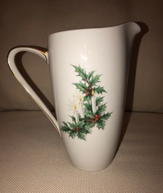 Rare Pt Bavaria Tirschenreuth Pasco Noel Holiday 4 Cup Pitcher 3748 Germany