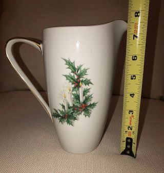 RARE PT Bavaria Tirschenreuth Pasco Noel Holiday 4 Cup Pitcher 3748 Germany 6