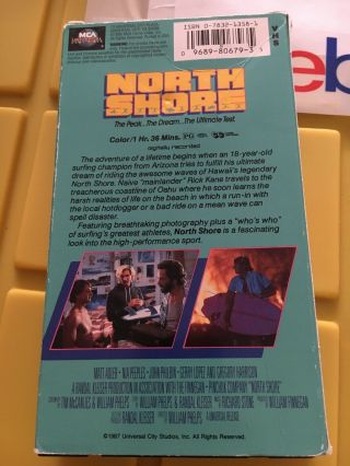 North Shore VHS 80s Surfing 1987 MCA John Philbin Matt Adler Nia Peeples Rare 3
