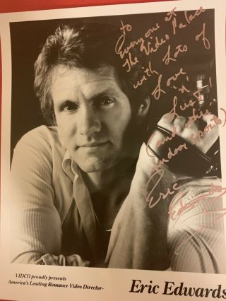 Eric Edwards,  Xxx Movie Star,  Director,  Producer.  Very Rare Autographed Photo