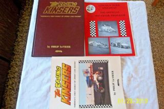 Rare The Racing Kinsers Book,  1992 Lincoln Park Program Signed By Bob,  Kelly,  Randy