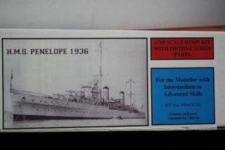 1/700 White Ensign Models Hms Penelope 1936 Wwii Resin Model Ship Boat Rare