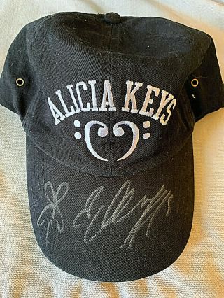 Alicia Keys Autographs Hat Rare In Person Signed " The Diary Tour " Baseball Cap