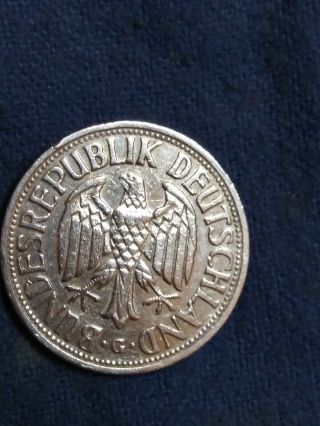 1955 G 1 Silver Deutsche Mark Rare Date And
