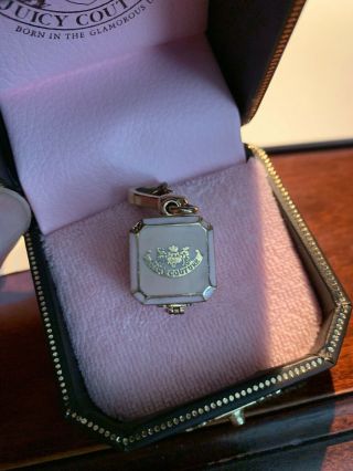 Juicy Couture Charm - Rare Hard To Find Pink Box With Cz Heart Inside