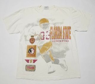 Vintage Florida State Seminoles Fsu T - Shirt Football Rare Ncaa