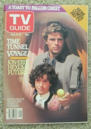 Jon Erik Hexum Ultra Rare 1982 Canada Tv Guide Meeno Peluce Voyagers No Label