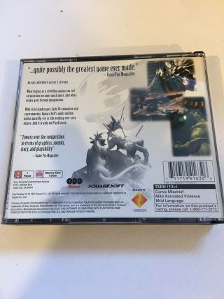 Final Fantasy VII Sony PlayStation 1 Black Label Rare 2