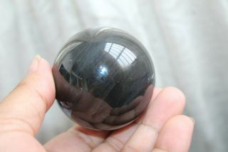 245g Rare Natural White Rainbow Obsidian Crystal Sphere Ball Healing