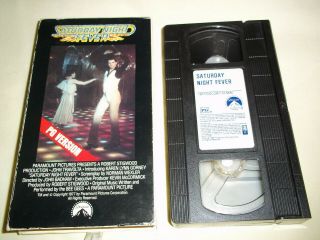 Saturday Night Fever Rare Pg Version Vhs Tape 1991 John Travolta Disco