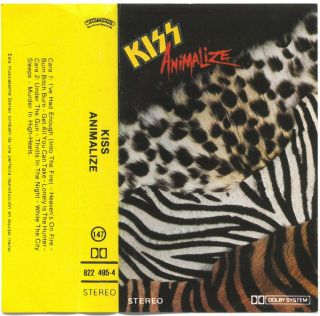 Kiss Animalize Cassette Tape Spain 1984 Rare Spanish Edition