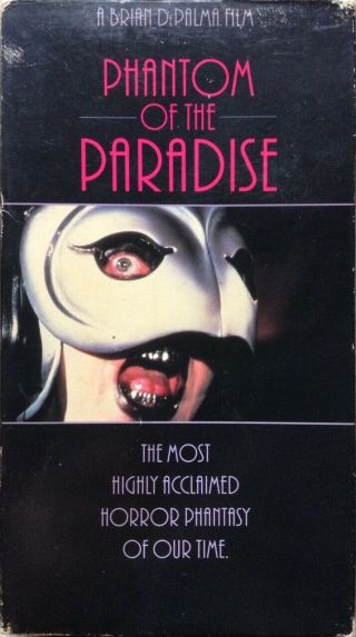 Phantom Of The Paradise (vhs,  1993) Rare Cult Horror Comedy