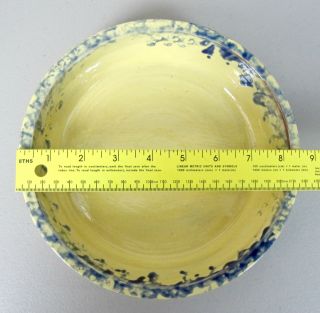 HUBERHAUS POTTERY_RARE Yellow/Blue Glaze Pie Plate,  Signed_ExC_SHIPS 3