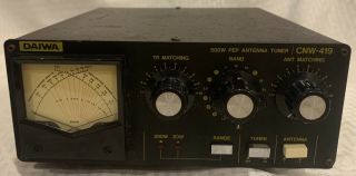Rare Vintage Daiwa Cnw - 419 20 - 200w 500w Pep 1.  8 - 30 Mhz Antenna Tuner