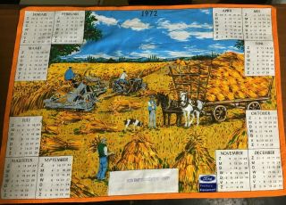 Rare Vintage 1972 Calendar Ford Tractor Operations Europe