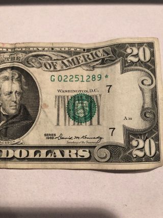 1969 $20 Star Note Old Rare Star Note