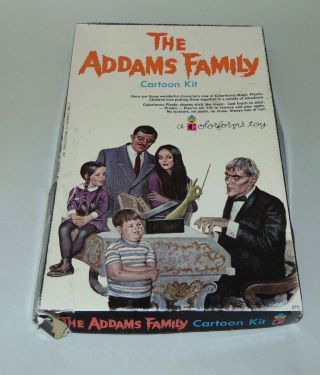 Rare Vintage 1965 The Addams Family Colorforms Partial Set