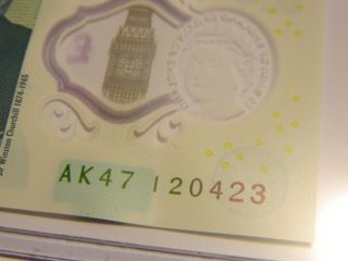 Great Britain Ak47 5 Pounds Rare Ak 47 Banknote Uncirculated W/ Bill Holder