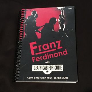 Franz Ferdinand Tour Itinerary Rare Book Death Cab For Cutie Spring 2006 Dcfc
