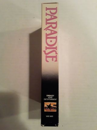 Paradise vhs very rare cult thriller horror oop sleaze Embassy video 3