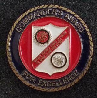 Rare Commander Marine Security Guard Battalion Msg Corps Usmc Us Challenge Coin