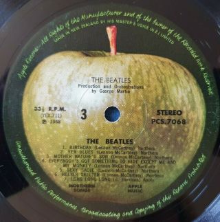 The Beatles - White Album RARE ORIG NZ Apple VERY LOW NUMBERED 2LP No 10870 7