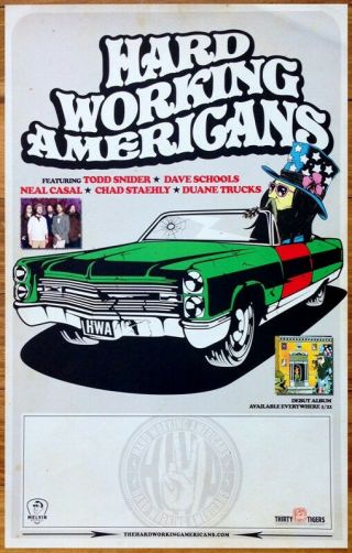 Hard Americans Ltd Ed Rare Tour Poster,  Folk Rock Country Poster