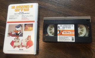 Walt disney home video the adventures of chip n dale VHS rare white clam shell 2