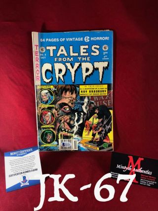John Kassir Auto Signed Comic Book The Cryptkeeper Beckett Rare Horror