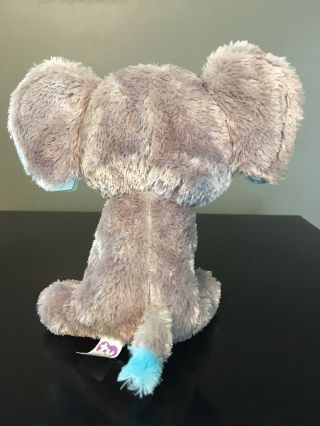 RARE Ty Beanie Boos Peanut 2nd Generation.  Elephant.  Grey With Blue Ears. 3