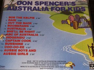 Don Spencer ' s Australia CD Rare 1989 Boomerang Captain Cook ABC For Kids 3
