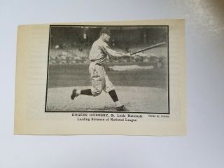 Rogers Hornsby 1924 Reach Nl Leading Batter Picture Rare
