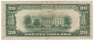1934 B $20 FRN Federal Reserve Note - Rare Vinson Signature - D - Cleveland 2