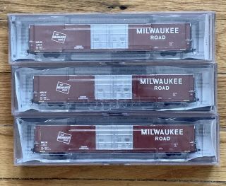 N Scale Trainworx Milwaukee Road 86’ Auto Parts Car Rare Pack Of (3)