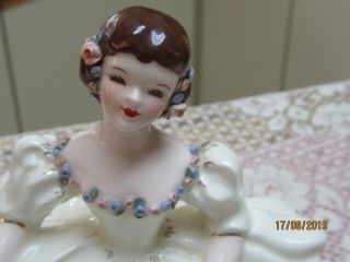 Extremely RARE Florence Ceramics Figurine Diana Powder Box Perfect Cond. 3